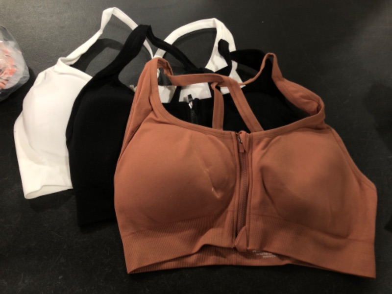 Photo 1 of 3 PACK MULTICOLOR SPORTS BRAS SIZE L 