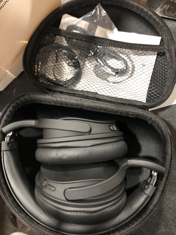 Photo 2 of Monoprice BT-300ANC Wireless Over Ear Headphones - Black with (ANC) Active Noise Cancelling, Bluetooth, Extended Playtime