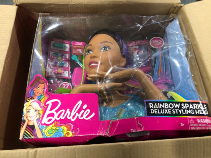 Photo 2 of Barbie Rainbow Sparkle Deluxe Styling Head