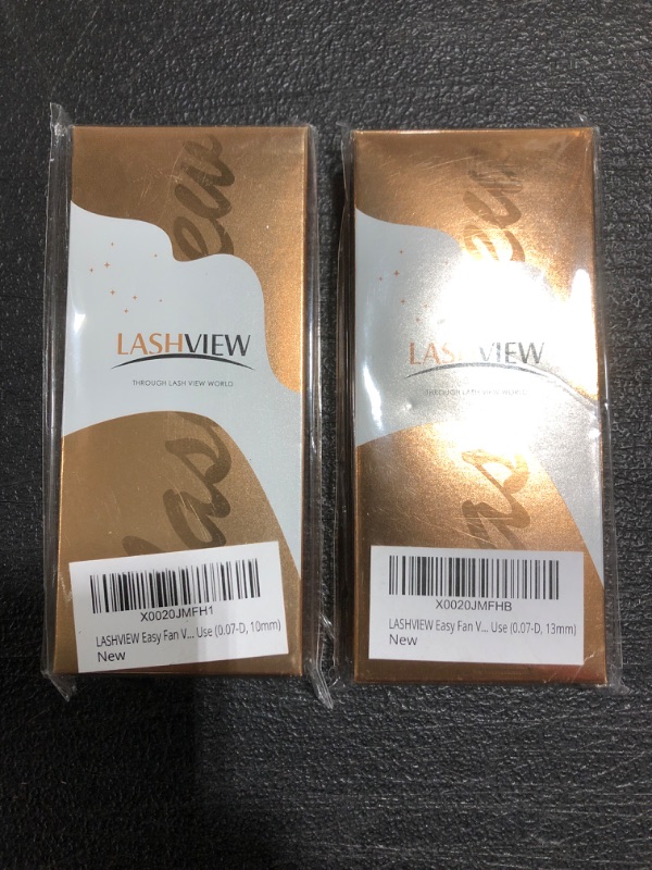 Photo 2 of LOT OF 2 LASHVIEW Easy Fan Volume Lashes,Volume Lash Extensions,Easy Fan Lashes,Silk Individual Semi-permanent Handmade Soft Auto-Fan Eyelashes For Professional Salon Use (0.07-D, 13mm) D-0.07 (13mm)