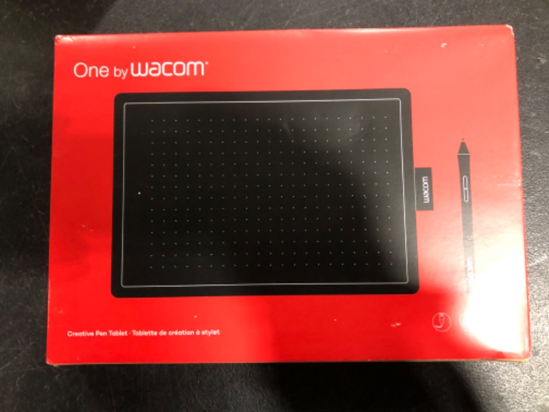 Photo 2 of One by Wacom Medium Graphics Drawing Tablet, Portable and Versatile for Students & Creators,10.9 x 7.4 inches, Ergonomic 2048 Pressure Sensitive Pen, Compatible with Chromebook, Mac & Windows Medium Tablet Only Drawing Tablet