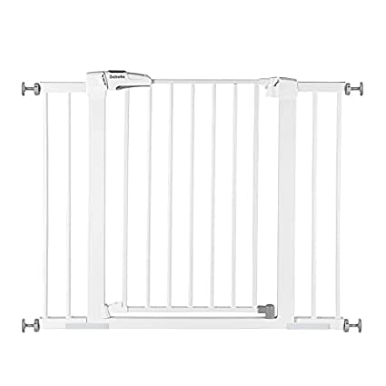 Photo 1 of Babelio Baby Gate for Doorways and Stairs, 26-40 inches Dog/Puppy Gate, Easy Install, Pressure Mounted, No Drilling, fits for Narrow and Wide Doorways, Safety Gate w/Door for Child and Pets
