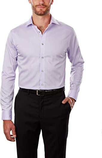 Photo 1 of Calvin Klein Men's Dress Shirt Regular Fit Non Iron Herringbone EXtreme Slim 15.5 34/35 M
