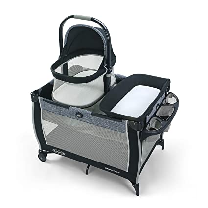 Photo 1 of Graco Pack 'n Play Day2Dream Bassinet Playard | Features Portable Bedside Bassinet, Diaper Changer, and More, Hutton
