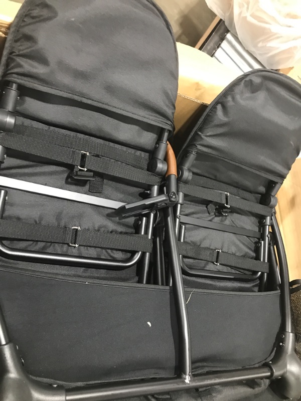 Photo 1 of Delta Children Cruzer Double Stroller – Lightweight Side by Side Double Stroller with Reclining Seats, Extendable Canopies and Flat Fold, Black