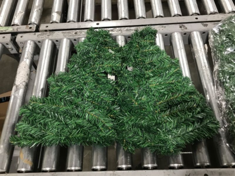 Photo 1 of 4 Pack Pack Artificial Green Christmas Teardrop Door Swag DIY Xmas Wreath Garland Pine Swag Decor for Holiday Winter Wall Front Door Mantle Fireplace Indoor Outdoor Decor (Green, 18 inch) Green 18 inch