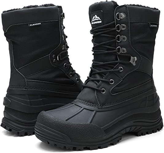 Photo 1 of ALEADER Men's Lace Up Insulated Waterproof Winter Snow Boots ( Size: 13 )