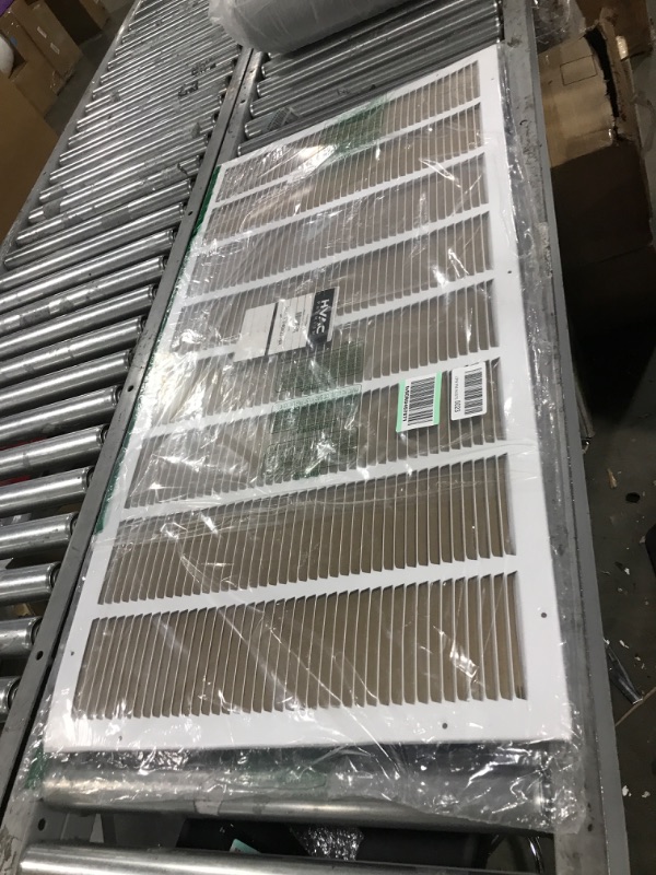 Photo 2 of 40"w X 20"h Steel Return Air Grilles - Sidewall and Ceiling - HVAC Duct Cover - White [Outer Dimensions: 41.75"w X 21.75"h] 40 X 20 White