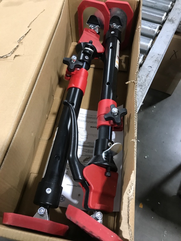 Photo 2 of XINQIAO Third Hand Tool 3rd Hand Support System, Premium Steel Support Rod with 154 LB Capacity for Cabinet Jack, Drywall Jack& Cargo Bars, 18.5 IN-29.5 IN Long, 2 PC 18.5"-29.5" 2PC