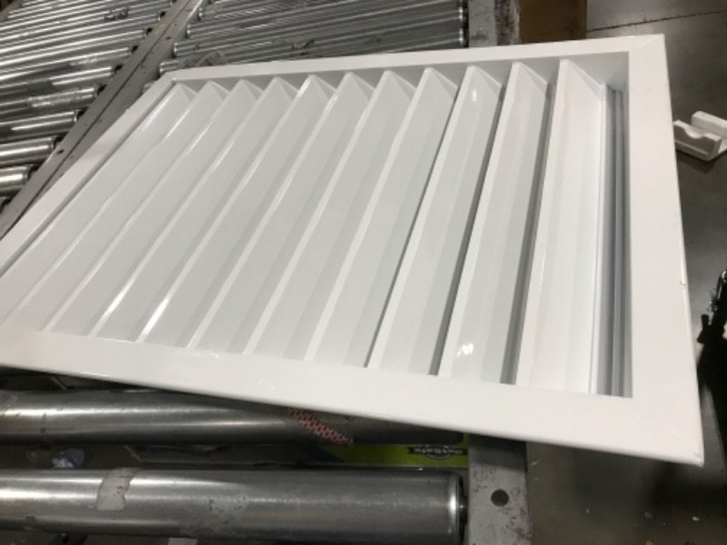 Photo 3 of 18" w X 24" h Aluminum Exterior Vent for Walls & Crawlspace - Rain & Waterproof Air Vent with Screen Mesh - HVAC Grille - White [Outer Dimensions 19.5”w x 25.5”h]