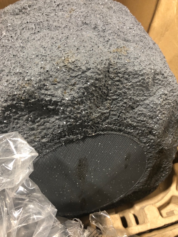 Photo 1 of it.innovative technology Outdoor Rock Speaker Pair - Wireless Bluetooth Speakers for Garden, Patio, Waterproof Design, Built for all Seasons, Rechargeable Battery, Wireless Music Streaming, Charcoal