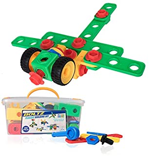 Photo 1 of STEM Toys Building Blocks Construction Set - “USA Toyz BOLTZ” 101 Pc Educational Toys for Toddlers with Toy Bolts + 1 Ratchet for Kids Building Toys (B07BDNT696)
