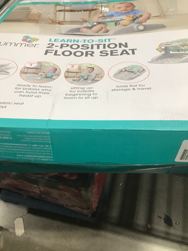 Photo 3 of Summer® Learn-to-Sit™ 2-Position Floor Seat (Funfetti Neutral) – Sit Baby Up in This Adjustable Baby Activity Seat Appropriate for Ages 4-12 Months – Includes Toys