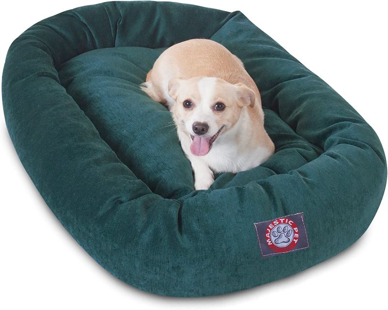 Photo 1 of 32 inch Fern Villa Collection Micro Velvet Bagel Dog Bed By Majestic Pet Products Fern 32 in