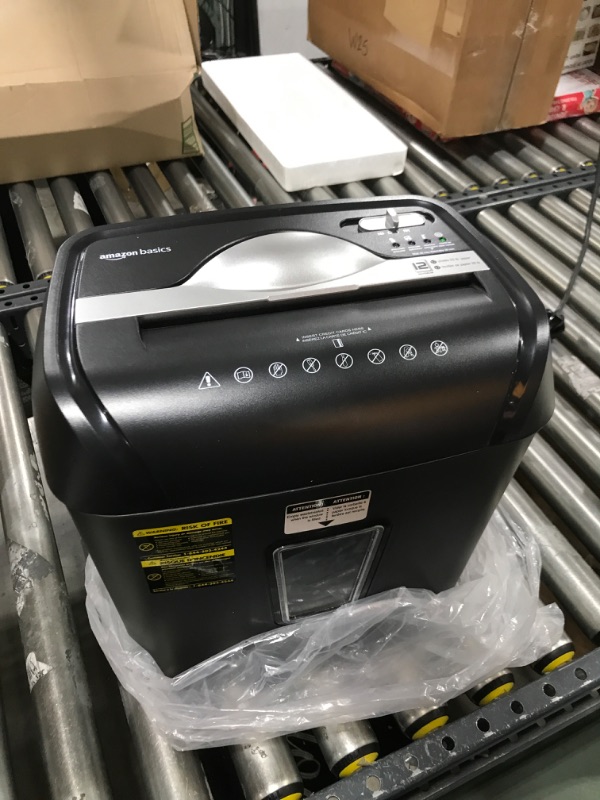 Photo 1 of Amazon Basics 12-Sheet Cross-Cut Paper and Credit Card Home Office Shredder
