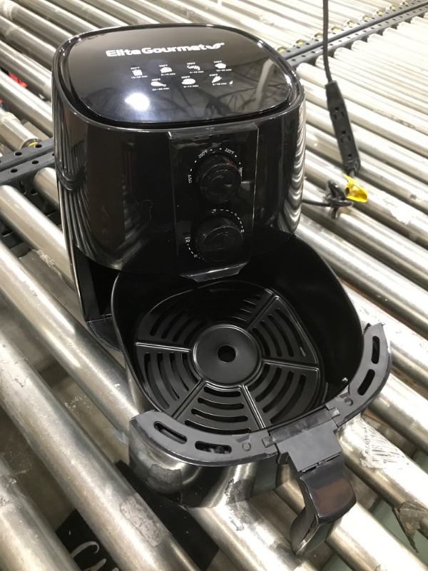 Photo 2 of Elite Gourmet EAF4617 Electric 4Qt. Hot Air Fryer Large Capacity, 3.2 Lbs of Food, 1350-WattsOil-Less Healthy Cooker, Timer & Temperature Controls
