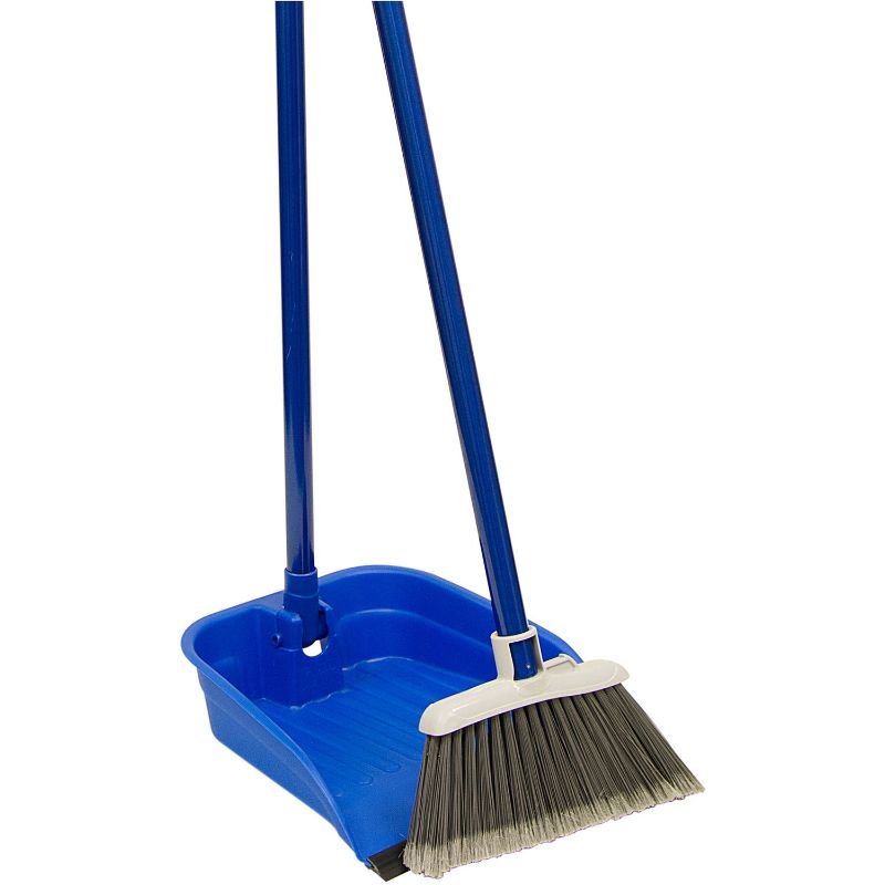 Photo 1 of  Quickie Stand and Store Lobby Broom and Dustpan Set, Blue 