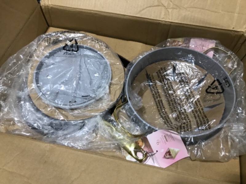 Photo 3 of  Paris Hilton Iconic Nonstick Pots and Pans Set, Multi-layer Nonstick Coating, Matching Lids with Gold Handles, Made Without PFOA, Dishwasher Safe Cook 