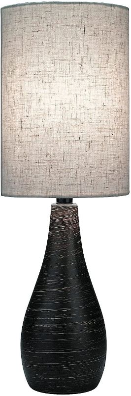 Photo 1 of  Lite Source LS-2997 Table Lamp with Tan Linen Shades, Bronze Finish 