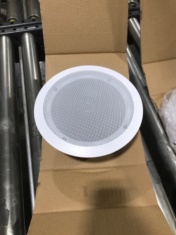 Photo 3 of Pyle Pair 6.5” Flush Mount In-wall In-ceiling 2-Way Home Speaker System Spring Loaded Quick Connections Dual Polypropylene Cone Polymer Tweeter Stereo Sound 200 Watts (PDIC1661RD) White` 