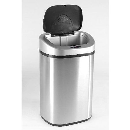 Photo 1 of  Nine Stars 21.1-gal (80-Liter) Stainless Steel Sensor-Operated Garbage Can 