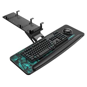 Photo 1 of  Eureka Ergonomic Drawer Platform Adjustable Height and Angle Computer Keyboard Tray - Black 