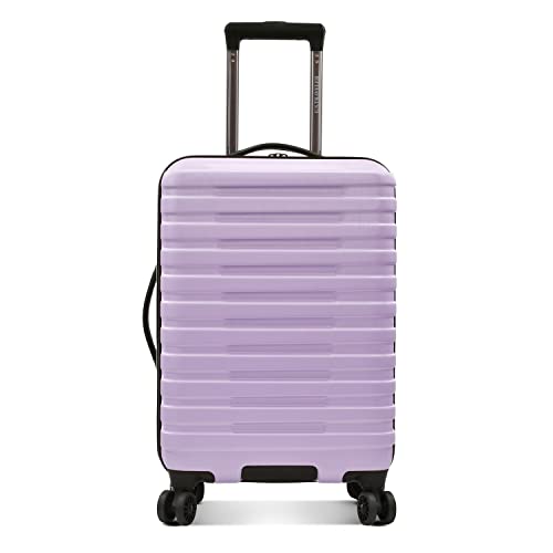 Photo 1 of  U.S. Traveler Boren Polycarbonate Hardside Rugged Travel Suitcase Luggage with 8 Spinner Wheels, Aluminum Handle, Lavender, Carry-on 22-Inch, USB Port 