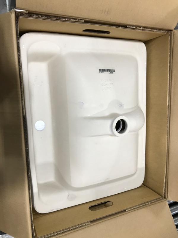 Photo 3 of Kohler K-2660-1-0 Vox Rectangle Vessel Bathroom Sink, White