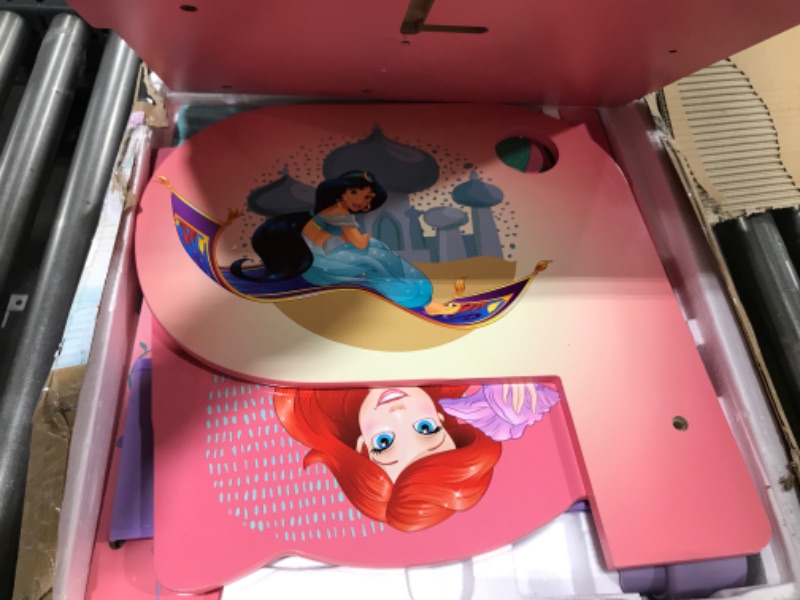 Photo 3 of Delta Children Chair Desk with Storage Bin, Disney Princess Chair Desk Disney Princess