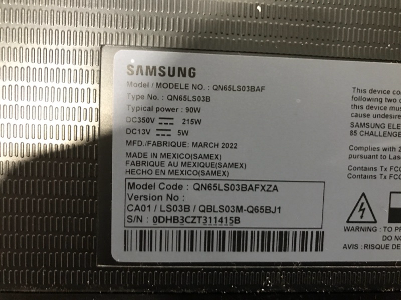 Photo 1 of SAMSUNG 65-Inch Class QLED 4K The Frame LS03B Series, Quantum HDR, Art Mode, Anti-Reflection Matte Display, Slim Fit Wall Mount Included, Smart TV w/ Alexa Built-In (QN65LS03BAFXZA, Latest Model)