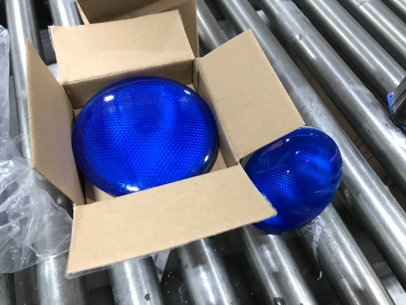 Photo 2 of 7 PANDAS Blue LED Par38 Flood Light Bulbs, True Color Full Glass Outdoor Waterproof LED Lights, E26 Base (90W Halogen Equivalent), 1200 Lumen for Porch, Halloween, Christmas, Holiday Lighting, 2-Pack

