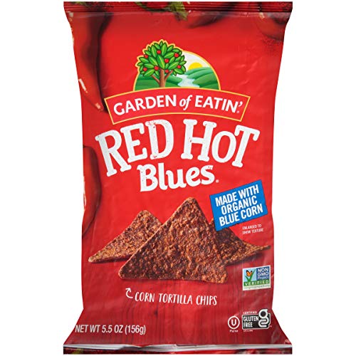 Photo 1 of Garden of Eatin' Tortilla Chips, Red Hot Blues, Sea Salt, 5.5 oz. (Pack of 12) - BEST BY 02/24/2023