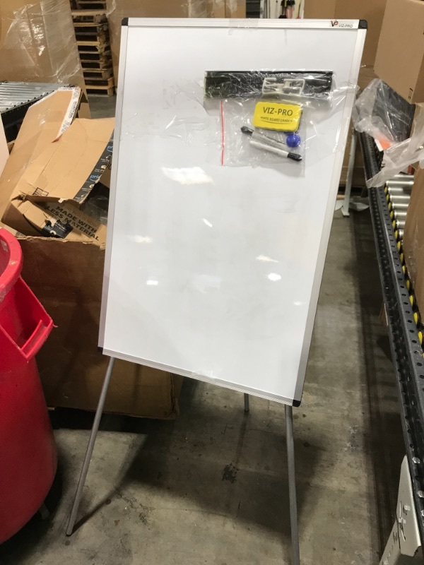 Photo 2 of VIZ-PRO Whiteboard Easel, 36 x 24 Inches, Portable Dry Erase Board Height Adjustable for School Office and Home
