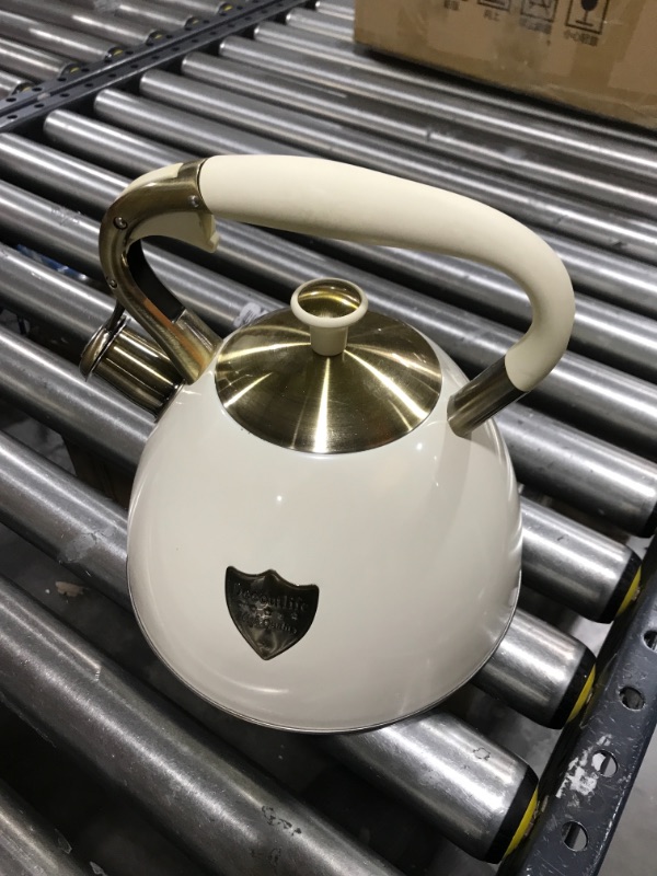 Photo 2 of Tea Kettle Stove Top 3.17Quart Modern Whistling Tea Kettle-Surgical 5 Layer Stainless Steel Teakettle Teapot with Cool Touch Ergonomic Handle Teapot - Pot For Stove Top (copper handle)