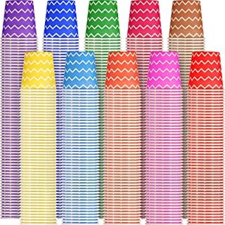 Photo 1 of 1000 Pieces 5oz Paper Cups, Strip Multicolor Paper Disposable Cups, Cold Beverage Drinking Mini Cups, Bathroom Small Mouthwash Cups for Parties, Picnic, Travel, Events Barbecues, Coffee, 10 Colors

