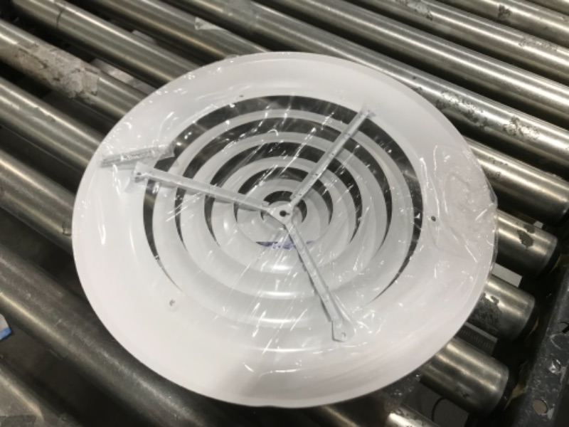Photo 1 of 10" Round Ceiling Diffuser - Easy Air Flow - HVAC Vent Duct Cover [White] - [Outer Dimensions: 13.75"]