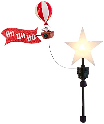 Photo 1 of  Mr. Christmas Santa's Hot Air Balloon Animated Tree Topper with Banner (8-Inch) 