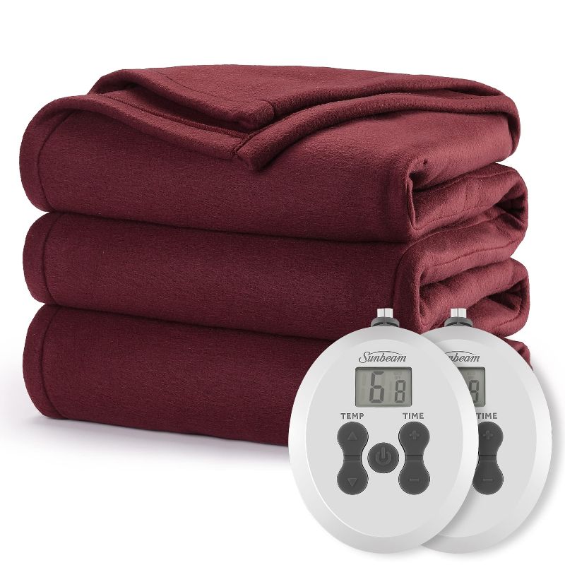 Photo 1 of  Sunbeam Royal Ultra Cabernet Heated Blanket - Queen 
