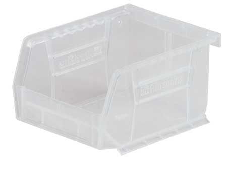 Photo 1 of  3 PACK Hang & Stack Storage Bin, Clear, Plastic, 18 in L X 16 1/2 in W X 11 in H, 75 Lb Load Capacity 