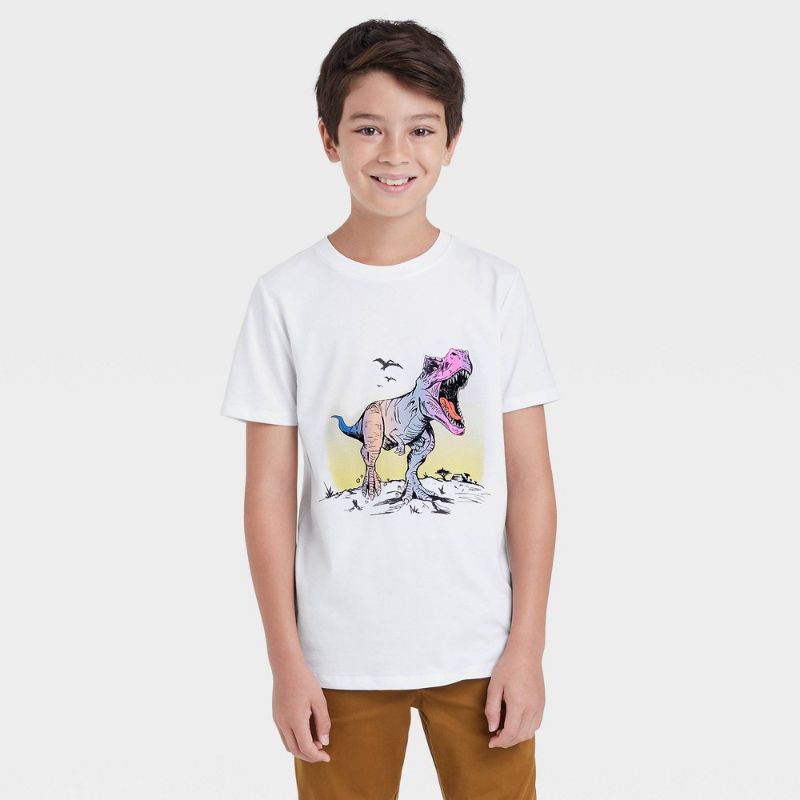 Photo 1 of Boys' 'T-Rex in the Sun' Graphic Short Sleeve T-Shirt - Cat & Jack™
SIZE-XS
