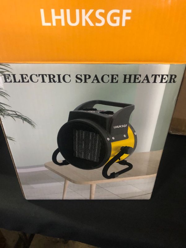 Photo 2 of LHUKSGF Electric Space Heater, Space Heaters for Indoor Use, 1500W Portable Ceramic Heater, 3S PTC Fasting Heating Overheat Protection and 3 Fan Modes for Bedroom, Desk, Office and Indoor Use, YE… Yellow