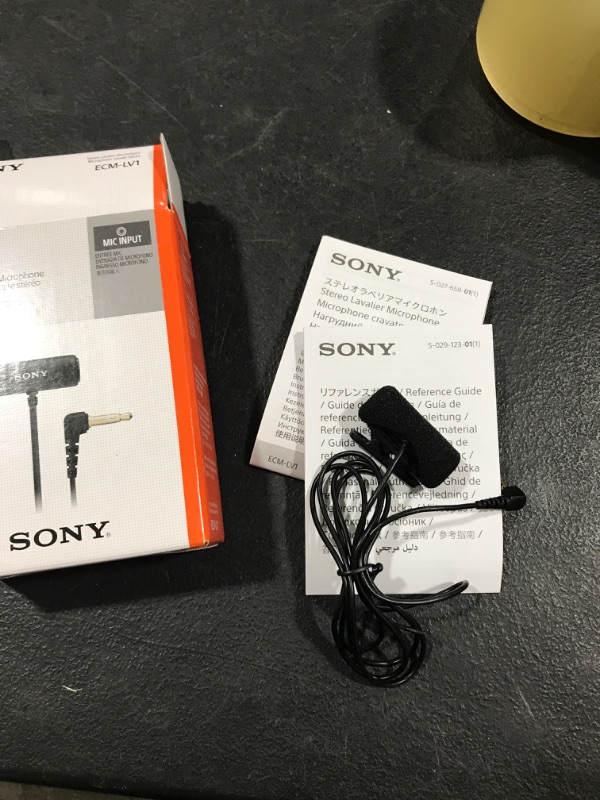 Photo 2 of Sony Compact Stereo Lavalier Microphone ECMLV1