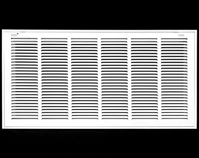 Photo 1 of 30" X 10" Return Air Filter Grille - Filter Included - Easy Plastic Tabs for Removable Face/Door - HVAC Vent Duct Cover - White [Outer Dimensions: 31.75w X 11.75h]
