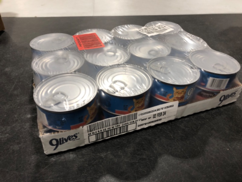 Photo 2 of 9 Lives Hearty Cuts with Real Turkey, Chicken & Cheese in Gravy Canned Cat Food, 5.5-oz, Case of 24
EXP - FEB - 2 - 2024 
