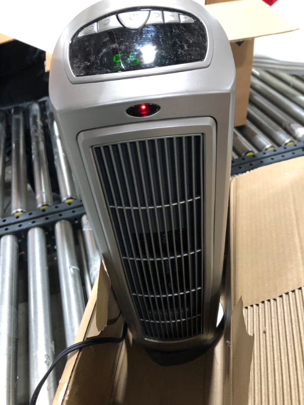 Photo 3 of Lasko 1500W Digital Ceramic Space Heater with Remote, 755320, Silver