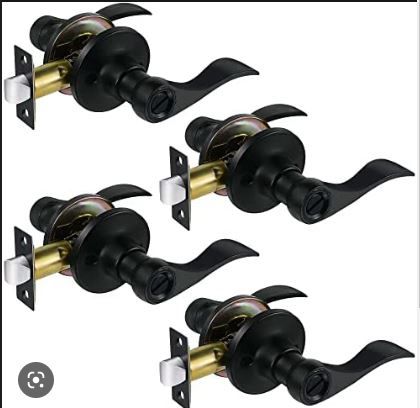 Photo 1 of 4 PACK OF HANDLES DOOR KNOBS BLACK