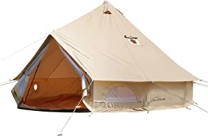 Photo 2 of 
DANCHEL OUTDOOR Canvas Bell Tents w/ 2 Stove Jacks for 4 Season Family Camping, Waterproof Luxury Glamping Yurts Tent 100% Cotton Canvas All Year Living (2/4/6/8 Person)
UNKNOWN SIZE



