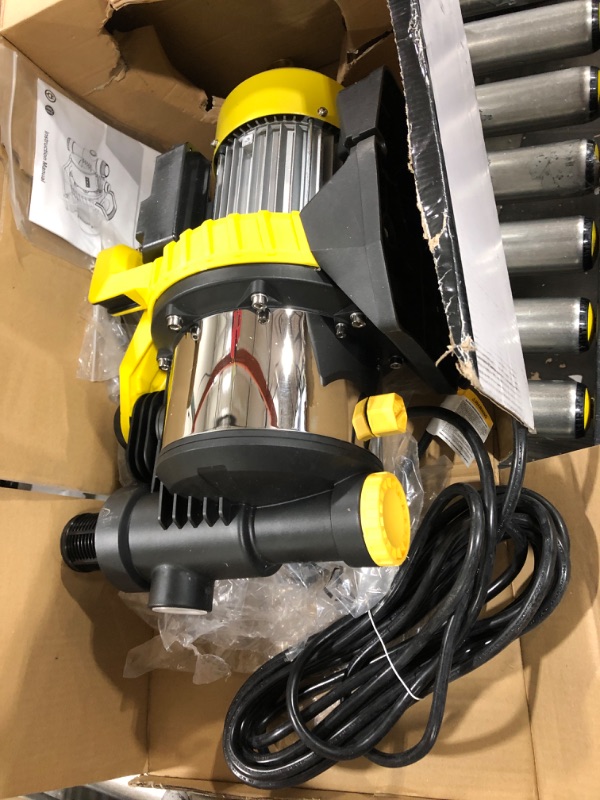 Photo 2 of 6699 1HP Shallow Well Pump Portable Max 150FT Head Garden Transfer Pump 25FT Long Cable Working Pressure 65Psi with Prefilter for Clean Water Booster Easy Installation Sprinkler Home Lawn Irrigating Max. Lift Head up to 150ft