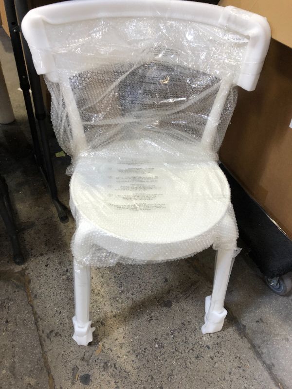 Photo 2 of Amazon Basics White, Curved Back Dining Chair-, Premium Plastic
