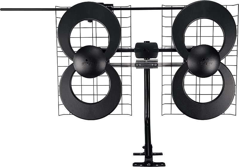Photo 1 of Antennas Direct ClearStream 4V Indoor Outdoor UHF VHF HDTV Antenna 70-Mile Range Includes 20-in Mast with Pivoting Base and Adjustable Mounting Hard

